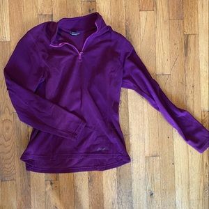 Eddie Bauer purple quarter zip, small